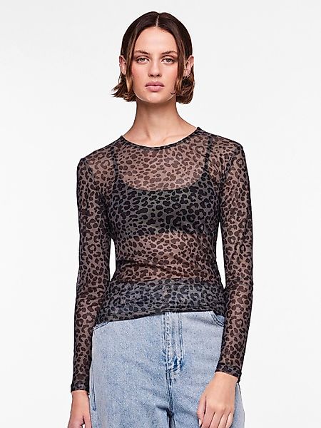 pieces Langarmshirt "PCNINNI LS MESH TOP NOOS BC" günstig online kaufen