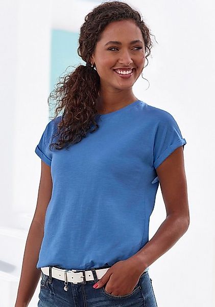 Vivance T-Shirt mit modischem Frontprint (2er-Pack) aus weicher Baumwoll-Qu günstig online kaufen