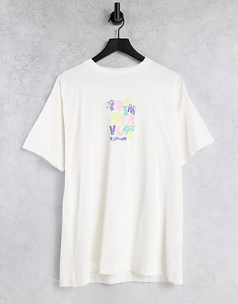 Damson Madder – Lockeres T-Shirt aus Bio-Baumwolle mit „Primavera“-Grafik-W günstig online kaufen