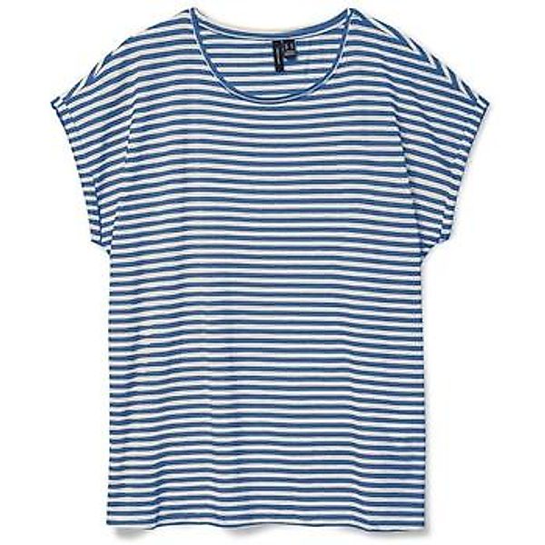 Vero Moda Rundhalsshirt "VMAVA PLAIN SS TOP STRIPE GA JRS NOOS" Materialmix günstig online kaufen