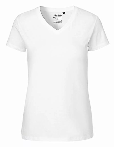Damen T-shirt Von Neutral Bio Baumwolle V-neck günstig online kaufen