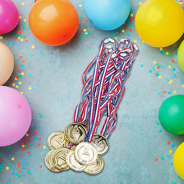 relaxdays Dekoobjekt 48 x Goldmedaille Kinder günstig online kaufen