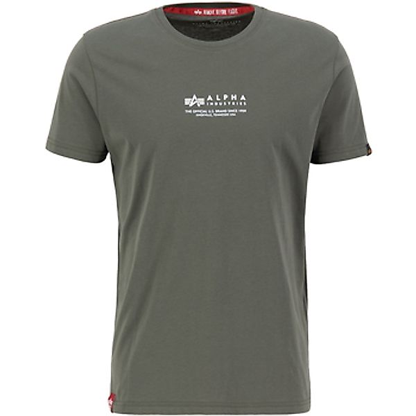 Alpha Industries  T-Shirts & Poloshirts Alpha Wording T - dark olive günstig online kaufen