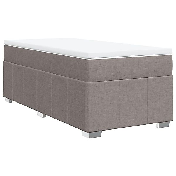 vidaXL Boxspringbett mit Matratze Taupe 90x200 cm Stoff 3285446 günstig online kaufen