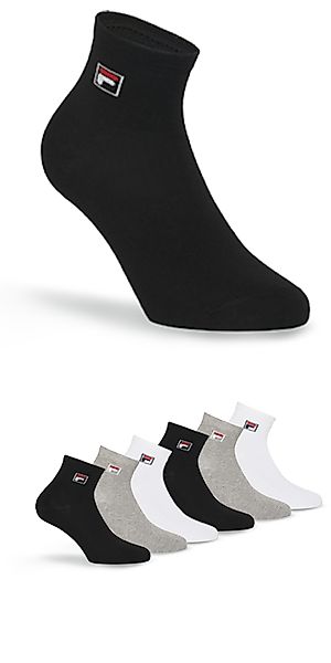 Fila Kurzsocken "UNISEX QUARTER PLAIN SOCKS" 6er Pack, 6 Stk. tlg. mit Logo günstig online kaufen