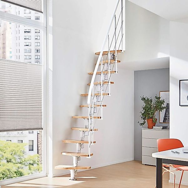 Treppen Intercon Raumspartreppe Alpha Mittelholmtreppe 13 Stufen Buche Natu günstig online kaufen