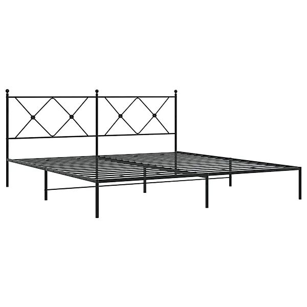 vidaXL Bettgestell mit Kopfteil Metall Schwarz 183x213 cm 376507 günstig online kaufen