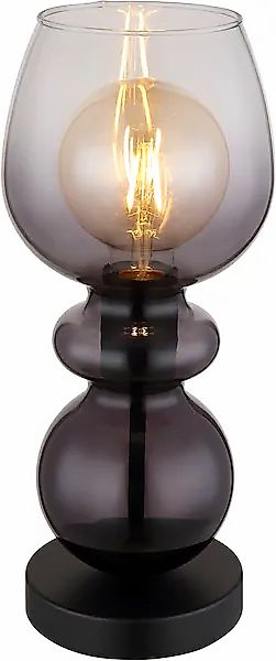 GLOBO LIGHTING Tischleuchte »CLARITY« E27 1 Stk. Tischlampe Glas rauchfarbe günstig online kaufen