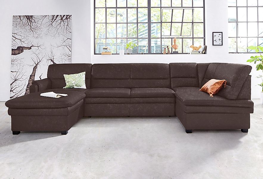 sit&more Wohnlandschaft "Pisa U-Form" mit Federkern, wahlweise mit Bettfunk günstig online kaufen