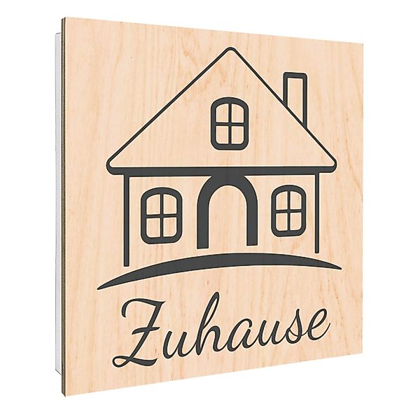 Banjado Großer Schlüsselbox Holz 30x30cm Weiß Scharnier Rechts 50 Haken Sch günstig online kaufen