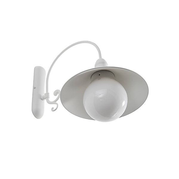 Außenwandleuchte Enduro, weiß, Stahl, Glas, IP44, E27 günstig online kaufen