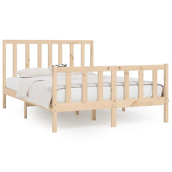 vidaXL Bettgestell, Massivholzbett 160x200 cm günstig online kaufen