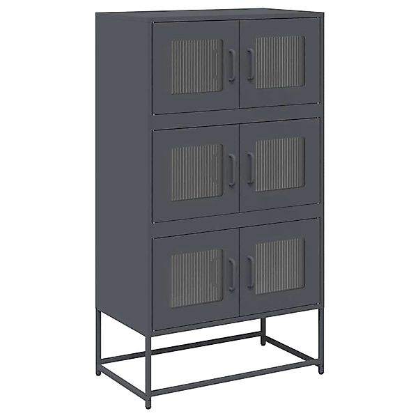 vidaXL Highboard Anthrazit 68x39x123 cm Stahl 853352 günstig online kaufen