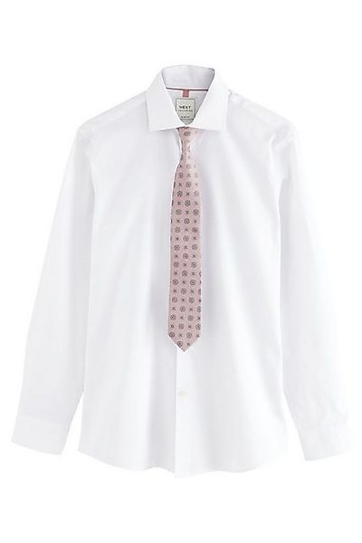 Next Langarmhemd Festliches Slim Fit Hemd mit Krawatte im Set (2-tlg) günstig online kaufen