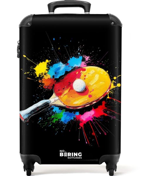 NoBoringSuitcases.com© Hartschalen-Trolley Tischtennis mit bunten Farben günstig online kaufen