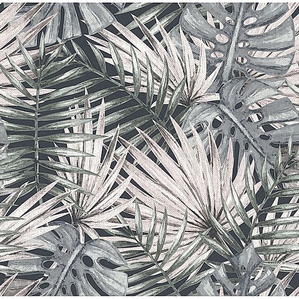 Sanders & Sanders Tapete Palmblätter Graugrün 53 cm x 10 m günstig online kaufen