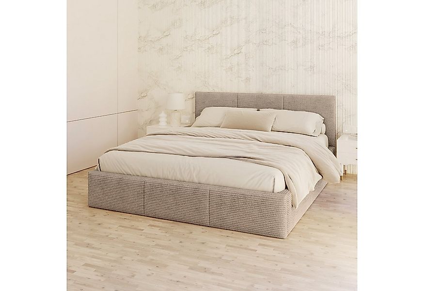 FDM Polsterbett AMBER modern mit Bettkasten MADE IN EU - mit Cord Bezug (ve günstig online kaufen