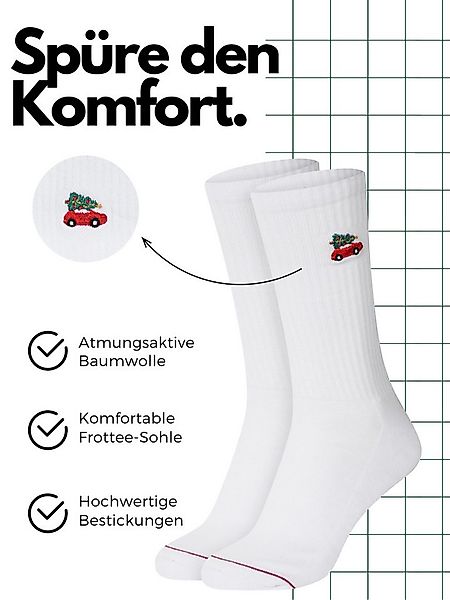 Studio Nolis Tennissocken Weihnachtssocken Geschenk für Männer & Frauen Cre günstig online kaufen