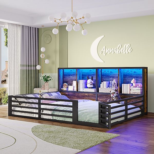 TavilaEcon Kinderbett Zaunbett 140x200 cm mit günstig online kaufen