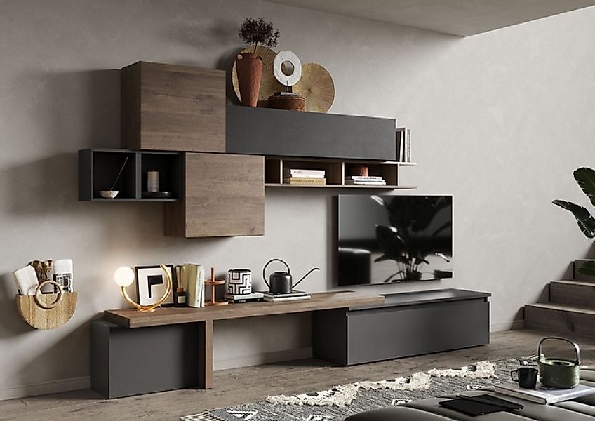 INOSIGN Wohnwand »INFINITY, 8tlg. Breite 330 cm, Höhe variabel (Lowboard, T günstig online kaufen