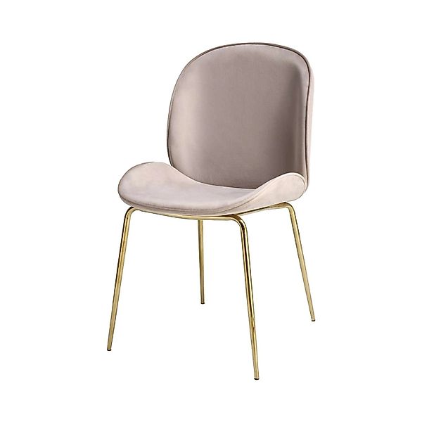 MeGusta Moderner Stuhl 2er-Set Beige Polsterstuhl Esszimmerstuhl Emilia günstig online kaufen