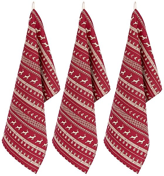 Clayre & Eef Geschirrtuch Nordic Christmas, günstig online kaufen
