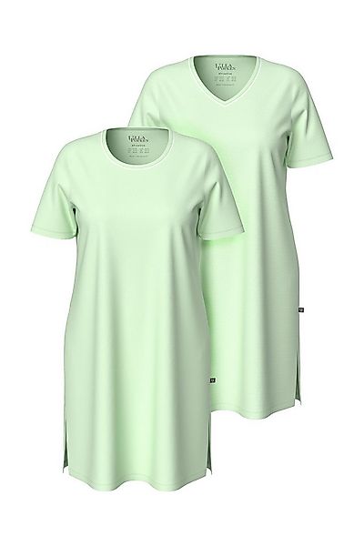 Ulla Popken Bigshirt Bigshirts 2er-Pack Rundhals/V-Ausschnitt Halbarm günstig online kaufen