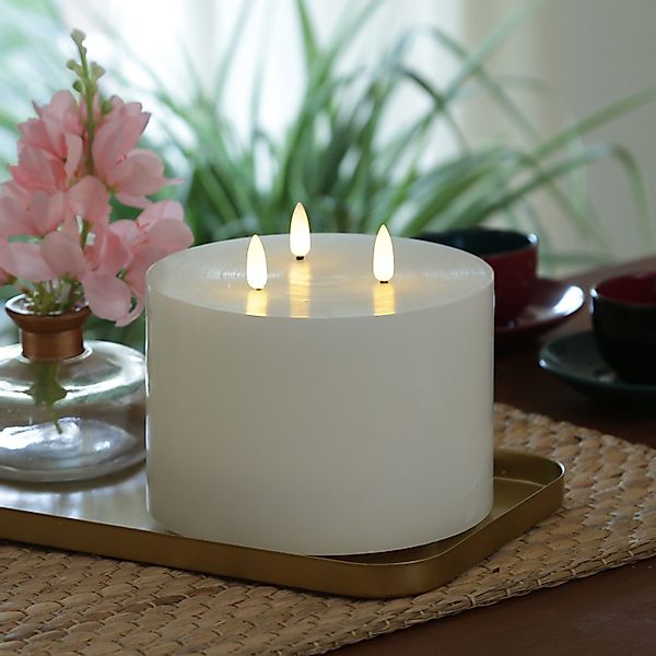 MARELIDA LED-Kerze XXL Kerze Echtwachs 3 günstig online kaufen