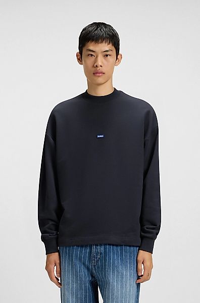HUGO Blue Sweatshirt Nedro Rundhalsausschnitt, Regular Fit, Logo-Patch günstig online kaufen