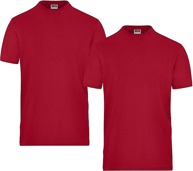 James & Nicholson T-Shirt Doppelpack elastisches Herren T-Shirt Bio Workwea günstig online kaufen