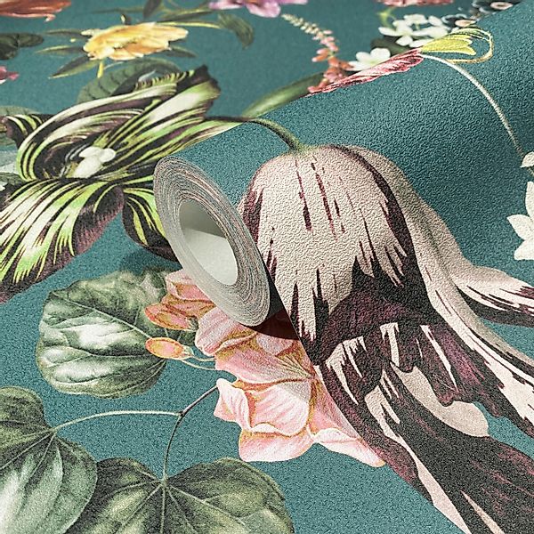Marburg Vliestapete »Tapete Floral Leaf«, floral, moderne Vliestapete für W günstig online kaufen