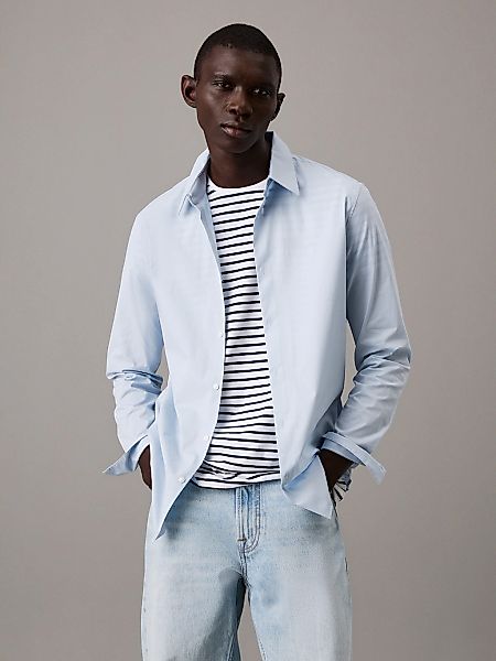Calvin Klein Langarmhemd "LONG SLEEVE SOLID STRETCH SLIM SHIRT", in Unifarb günstig online kaufen