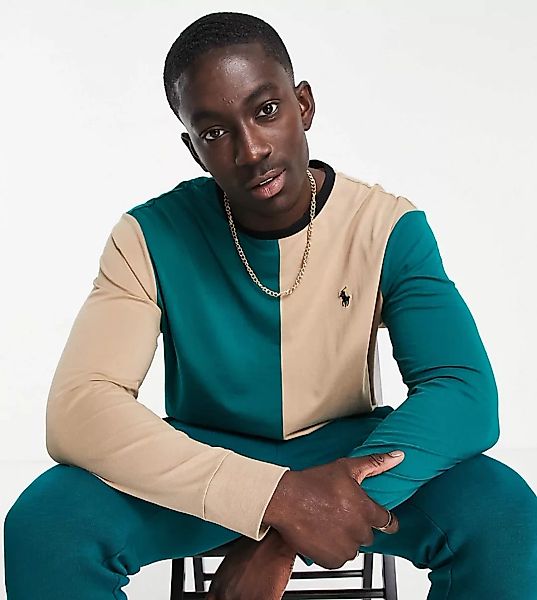 Polo Ralph Lauren x ASOS – Exclusive Collab – Langärmliges Shirt in Grün/He günstig online kaufen