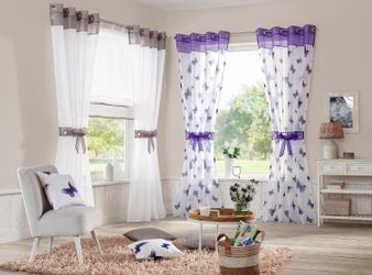 my home Gardine "Villars" Ösen 2 Stk. tlg. Vorhang, Fertiggardine, inkl. 2 günstig online kaufen