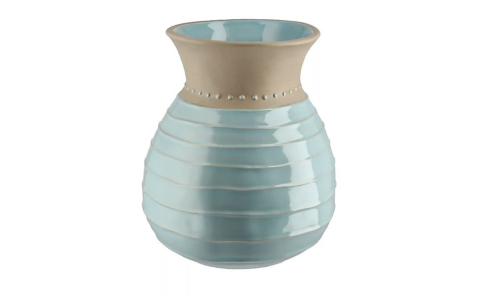 Vase - blau - Steinzeug - 20 cm - Dekoration > Vasen - Möbel Kraft günstig online kaufen
