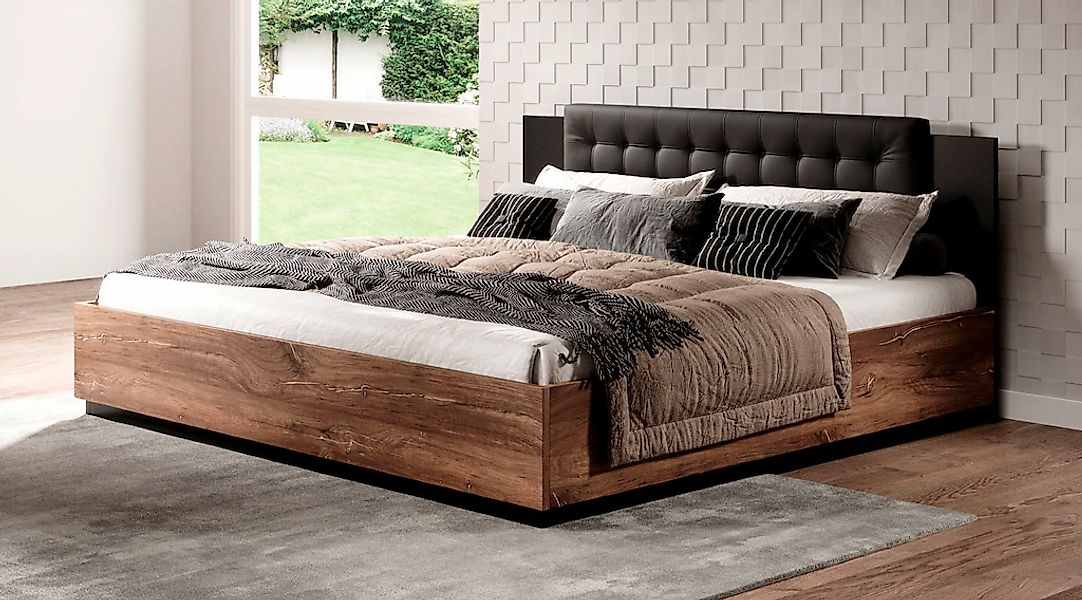 Home affaire Bettgestell "Sigma", Doppelbett in zwei Breiten mit gepolstert günstig online kaufen