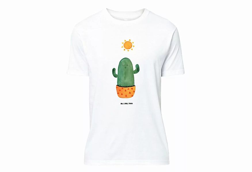 Mr. & Mrs. Panda T-Shirt Kaktus Sonnenanbeter - Weiß - Geschenk, glücklich, günstig online kaufen