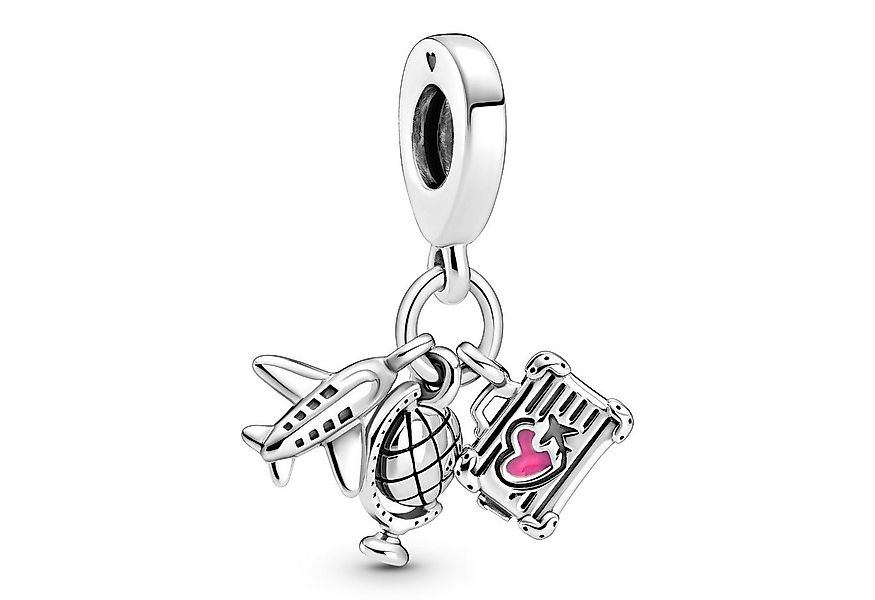 Pandora Bead Charm-Anhänger Flugzeug, Globus und Koffer günstig online kaufen