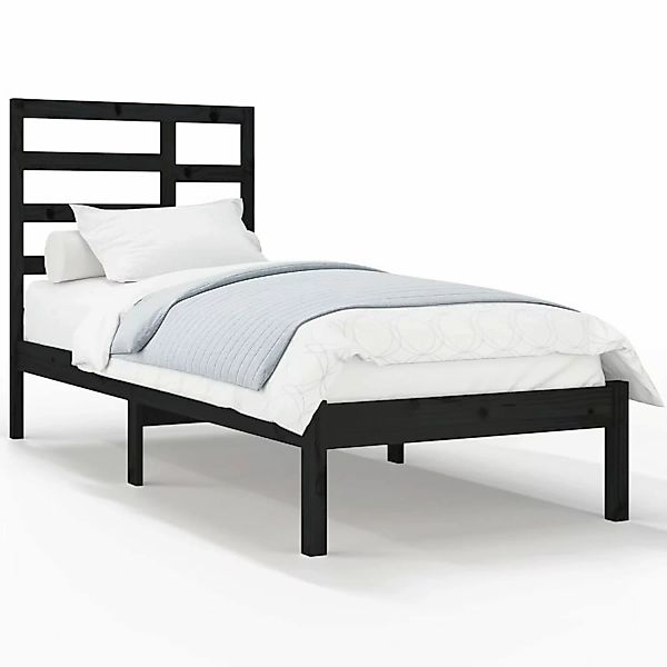 Vidaxl Massivholzbett Schwarz 75x190 Cm 2ft6 Small Single günstig online kaufen