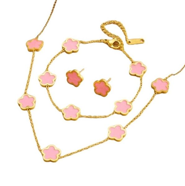 Lale Collection® Schmuckset Gold Kleeblatt Schmuck-Set günstig online kaufen