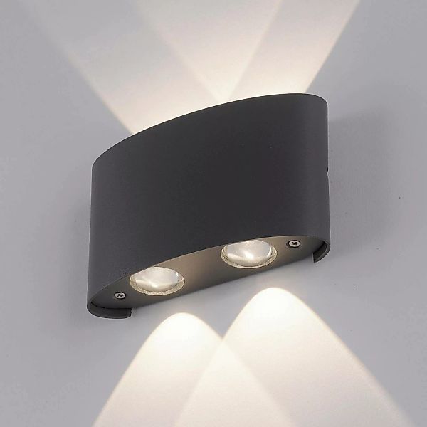 Paul Neuhaus LED-Außenwandleuchte Carlo, 13 cm, 4-flg., IP54 günstig online kaufen