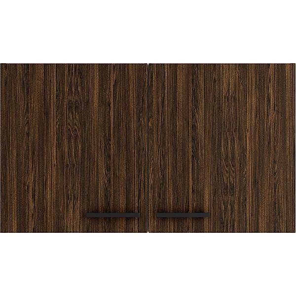 OPTIFIT Rimini409 Küchen-Oberschrank 100 cm Rillendekor Nussbaum günstig online kaufen