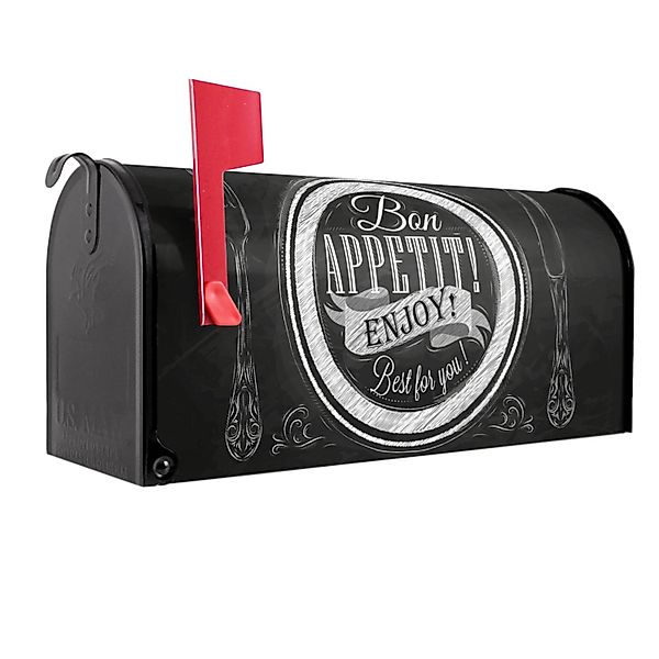 Banjado Amerikanischer Briefkasten Schwarz 48x22x16cm US Mailbox Letterbox günstig online kaufen