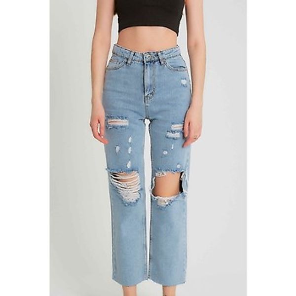 Robin-Collection  Hosen Zerrissene Jeans Mit Hoher Taille D günstig online kaufen