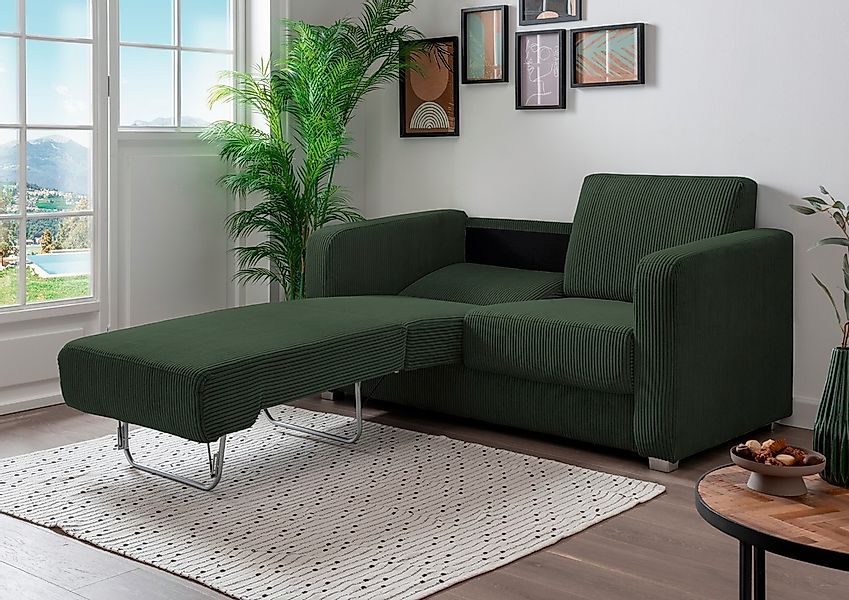INOSIGN Schlafsofa »Mia«, mit 2 Einzelauszügen als Längsschläfer günstig online kaufen