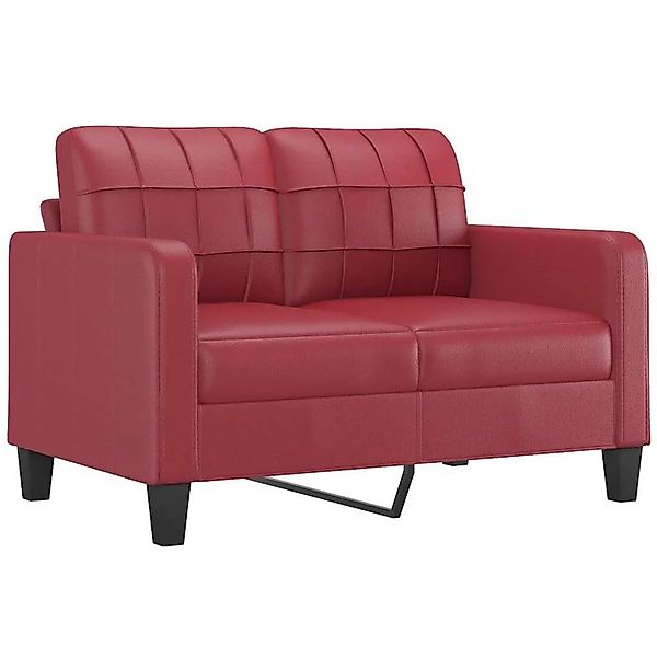 vidaXL 2-Sitzer-Sofa Weinrot 120 cm Kunstleder 359115 günstig online kaufen