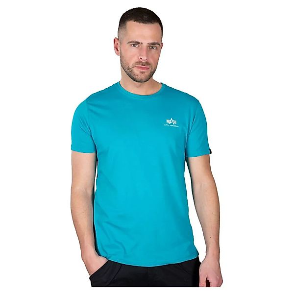 Alpha Industries Basic Small Logo Kurzärmeliges T-shirt 3XL Blue Lagoon günstig online kaufen