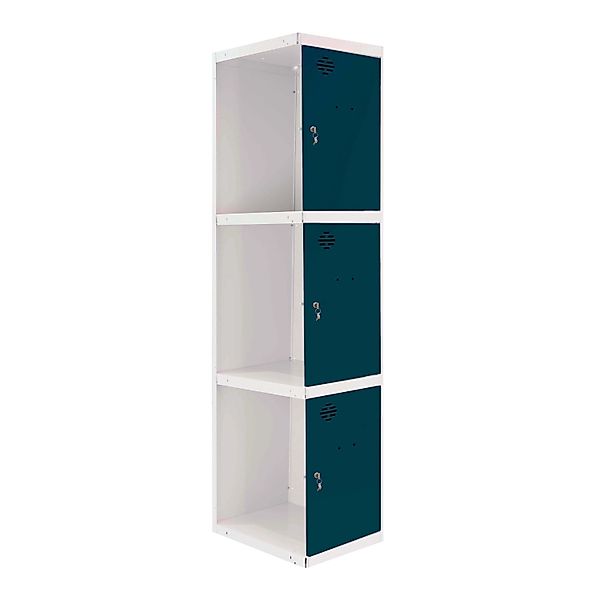 PROREGAL Spind AMEGO HxBxT 180 x 40 x 50 cm 3 Abteile Anbaumodul Weiß-Anthr günstig online kaufen