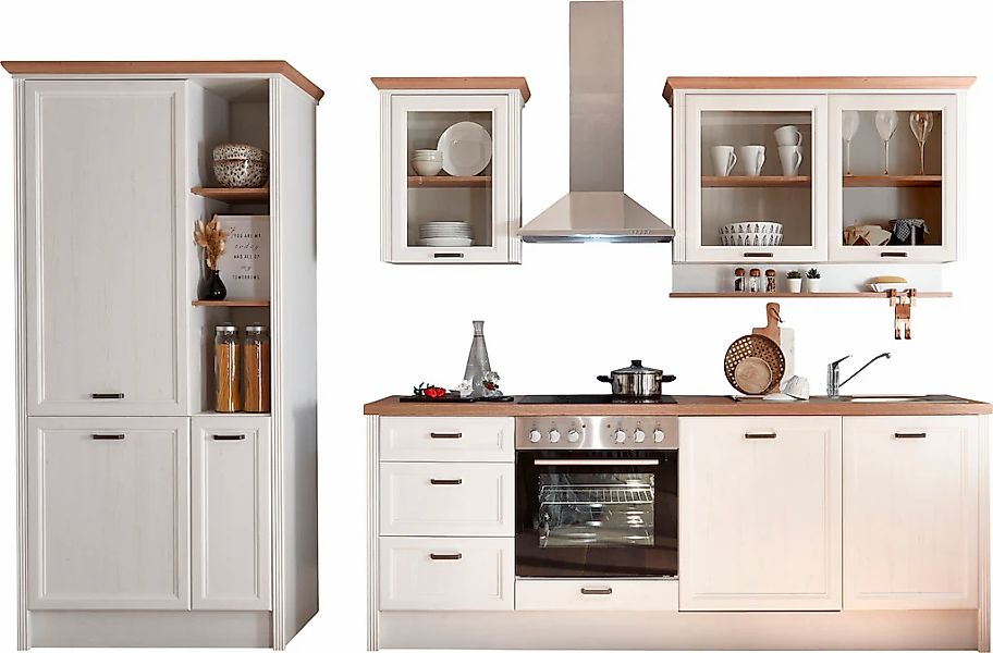 Küchenblock 339 cm inkl. Elektro-Set Jasmin von Bega Korpus / Front Pinie H günstig online kaufen