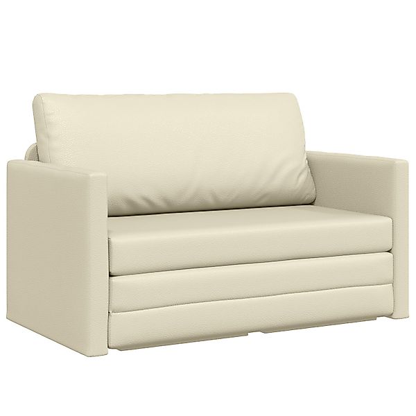 vidaXL Sofa Boden-Sofa-Bett 2-in-1 Creme 124x71x78 günstig online kaufen
